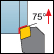 Ext. rhomb. 100° att. front. 75°