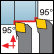 Exter. rhomb. 80°, att. 95°