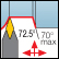 Exter. rhomb. 35°, att. 72.5°