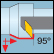 Inter. rhomb. 35°,  att. 95°