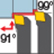 Exter. rhomb. 80°, att. 93°